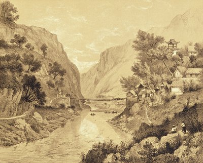 Suspension Bridge at Lao-Oua-Tan, Plate 46, from 